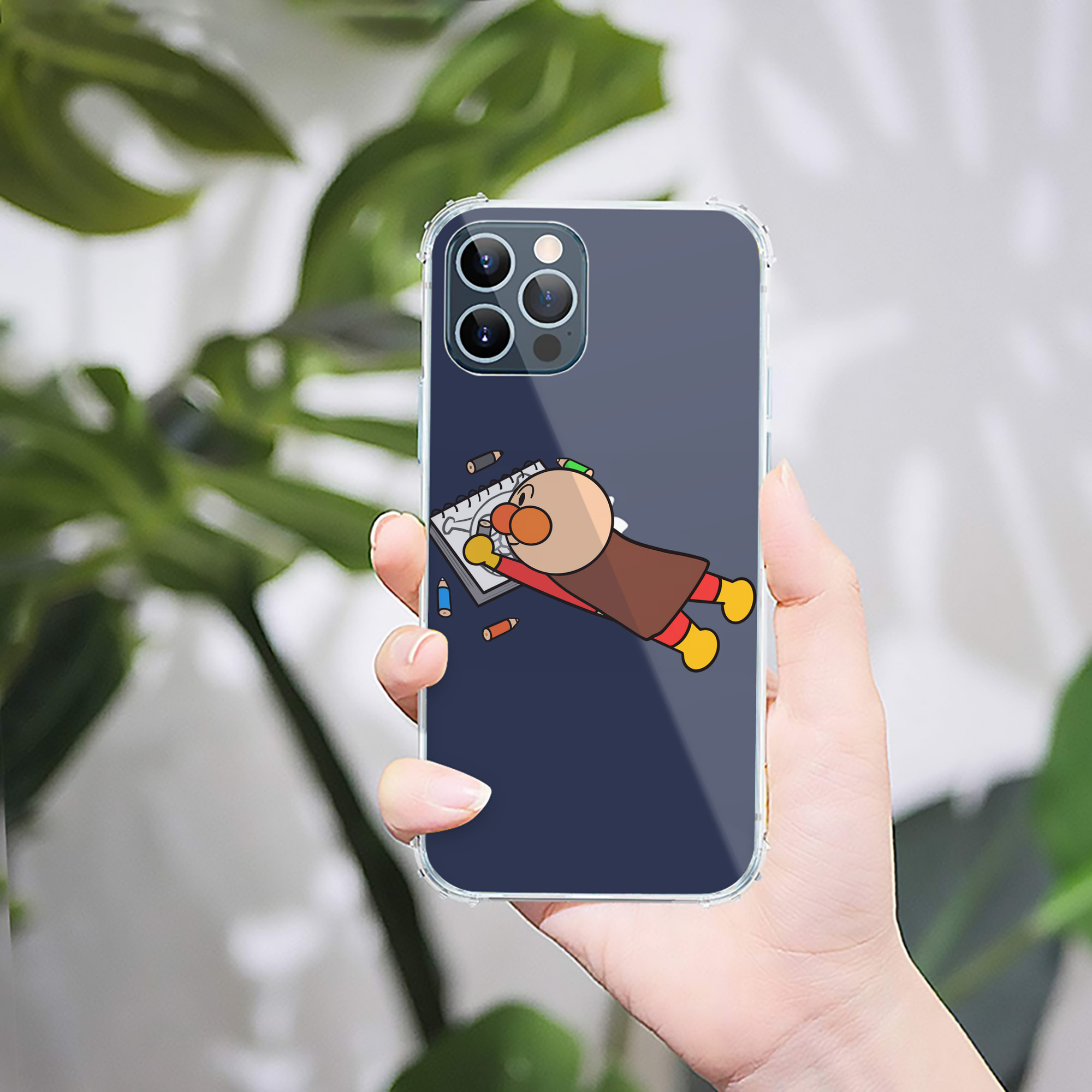 （画像用） アンパンマン Anpanman 【iPhone 12シリーズ対応】透明スマホケース（クリアソフトケース）
